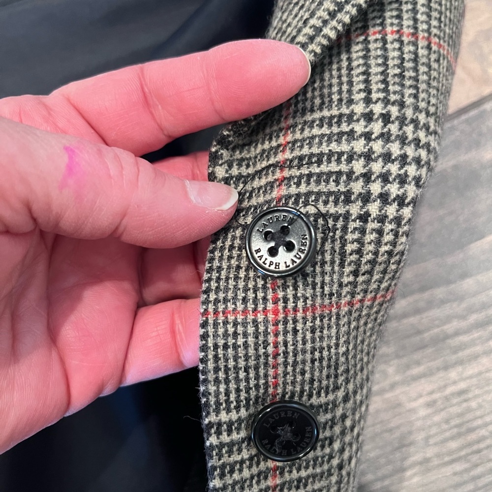 Lauren Ralph Lauren Sz 14 Glen Plaid Herringbone Wool Angora Vest Waistcoat - Picture 9 of 11